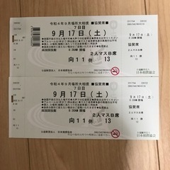 9月場所大相撲マスB席2枚