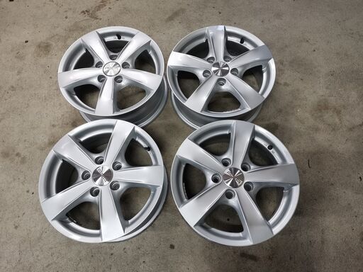 アルミホイール 15インチ 6J PCD112 OFF+47 5穴 中古4本 ゴルフ アウディA3など