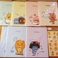 カカオフレンズ 公式 韓国文具 ノート7冊&シール2セット