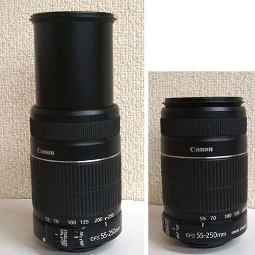 AF動作確認★カメラ レンズ キャノン ZOOM EF-S 55-250mm 1:4-5.6 IS Ⅱ 58mm Canon ☆ Pa