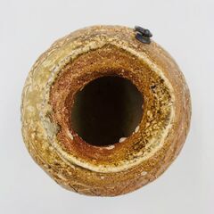 花瓶㉘ 壺型フラワーベース 花器 生け花 陶器 骨董品の画像