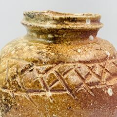 花瓶㉘ 壺型フラワーベース 花器 生け花 陶器 骨董品の画像