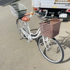 引取先決定　ママチャリ 乗って帰れます‼︎ 26インチ 前後カゴ付き K09016