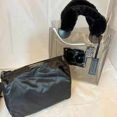 ROBERTA GANDOLFI ロベルタガンドロフィ 2WAYバッグ ハンドバッグ ショルダーバッグ クリア ビニール ファー ブラックの画像