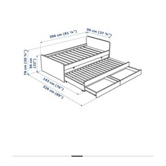 IKEA SLAKT スレクトシングルベッド2段ベッド収納付き横浜市神奈川区の画像