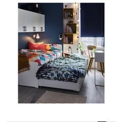 IKEA SLAKT スレクトシングルベッド2段ベッド収納付き横浜市神奈川区の画像