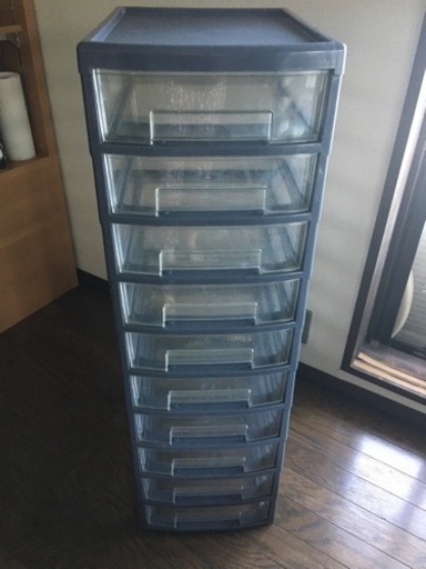 【お話し中】収納ケース プラスティック グレー 引き出し10段