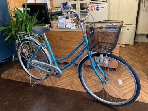 【タイヤ・チューブ新品！】26インチ自転車　水色