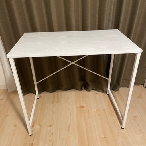 ワークデスク　ホワイト　縦48cm×横80cm×高さ71cm
