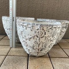 アンティーク 壁掛けハンギング植木鉢3個セットの画像