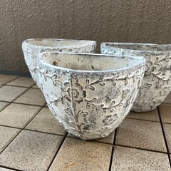 アンティーク 壁掛けハンギング植木鉢3個セット