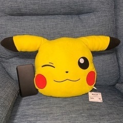 ピカチュウ ポケモン⭐️ふわむにでっかいフェイスクッション〜ピカ...