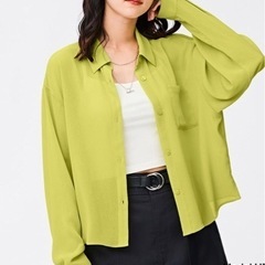 GU シアークロップﾄﾞシャツ