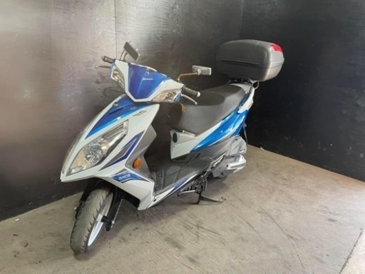 買取強化中！！★お支払い総額5.8万円★ SYMファイター150 高速乗れる！激安スクーター！リアボックス付き！通勤通学に♪配達にも♪ 関東圏内即日配送可能です！