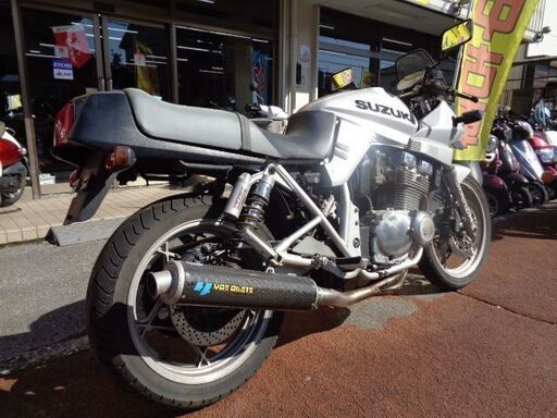 NO.4455　ＧＳＸ４００Ｓカタナ　水冷４サイクル１６バルブ４気筒４００ｃｃ　ヤマモトレーシングマフラー　シルバー　☆彡