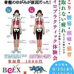 カイロプラクティック体験会！　あなたの体は歪んでませんか⁉️
