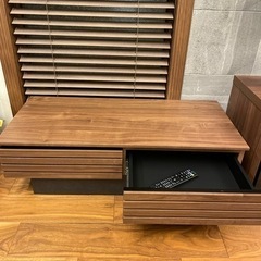 ウォルナット　ローテーブルの画像