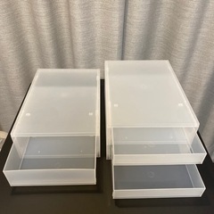 無印良品　ポリプロピレン収納ケース2個セットの画像
