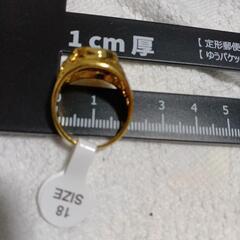 ④J→→→M17-23ゴールド系 メンズリング 直径18ミリ～19ミリの画像