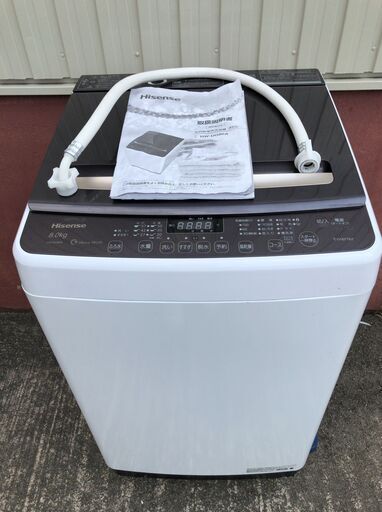 Hisense 風乾燥機能付き全自動洗濯機 8kg HW-DG80A 2020年製 D085G030