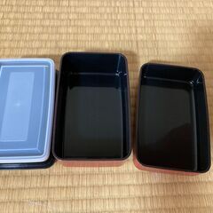 　未使用品　和風　二段弁当箱の画像