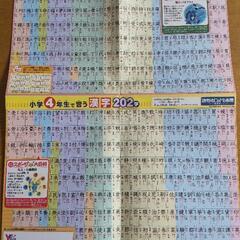 無料漢字ポスター小学3年生で習う漢字200字・小学4年生で習う漢...