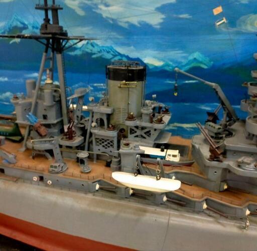 直接引き取り限定！全長233cm！戦艦 ハンドメイド模型♪ケース付き