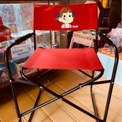 【非売品】不二家 ペコちゃん 折りたたみ椅子