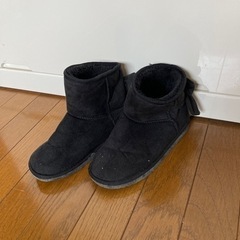 ブラックムートンブーツ　22cm