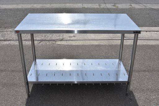 【ヤ取終了3/10】≪y394≫マルゼン ステンレス 多用途 作業台/調理台/テーブル BW-126N 中板付き 120×60×81cm 厨房/店舗 40911-04