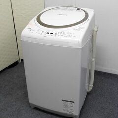 東芝/TOSHIBA AW-8V8-W 縦型洗濯乾燥機 ZABOON グランホワイト 8/4.5kg 2019年製 中古 店頭引取歓迎 R6471)