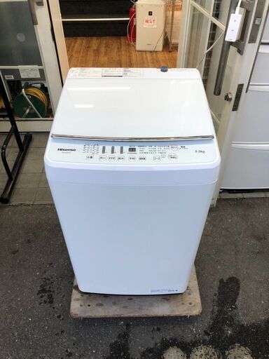 洗濯機 ハイセンス HW-G55B 2021年 5.5kg せんたくき 【3ヶ月保証★送料に設置込】自社配送時代引き可※現金、クレジット、スマホ決済対応※