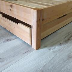 シングルベッド 無印 収納付きの画像