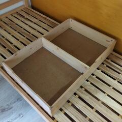 シングルベッド 無印 収納付きの画像