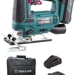 TOOLS LIFE 電動ジグソー20V 充電式ジグソーバッテリ...