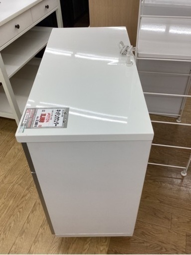 KI-62【新入荷　リサイクル品】キャスター付き　キッチンカウンター　白×銀