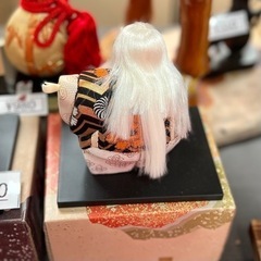 【半額セール】きめこみ人形　歌舞伎連獅子(白)の画像