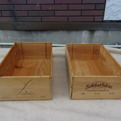 【大幅お値下げ！】JM16105)ワインの木箱 2個セット 中古...