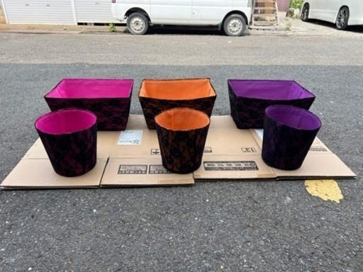 オシャレバスケット、ゴミ箱3色3セット