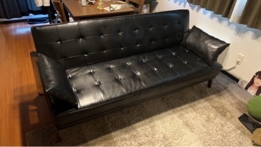 【売約済み】レザー風ソファベッド