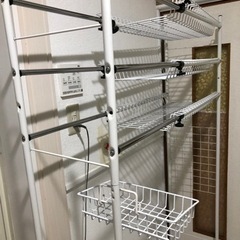 洗濯機周りのスチールラック　横110ｾﾝﾁ 3だん　プロフ必読の画像