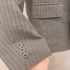 値下げ AOKI購入 MAJI グレー ストライプ スーツ上下 セットアップ メンズの画像