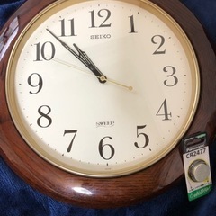 掛け時計 SEIKO 電池09.15入替済
