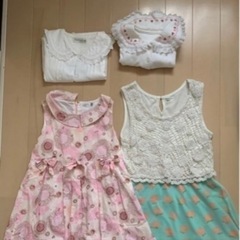 女児ワンピース　ブラウス　4点で200円の画像