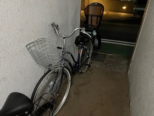 ギアなしチャイルドシート付きのママチャリ