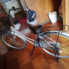 【美品】自転車　軽快車　26インチ　ONE'Sサイクル　シルバー...