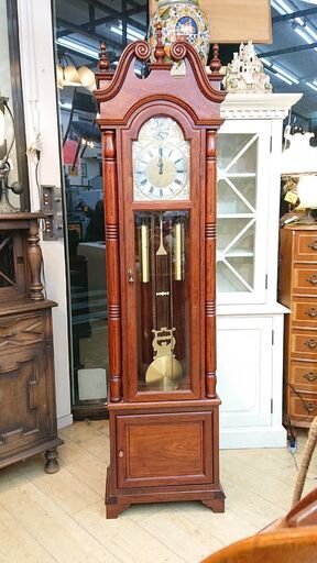 tempus fugit クラシック振り子時計 ブラウン　柱時計 柱時計 振り子時計 Tempus Fugit ホールクロック アンティーク