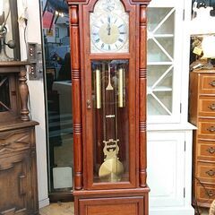 アンティーク Tempus Fugit 大型時計 振り子時計 柱時計 ホールクロック 検）ロイズ アンティークス■幅50cm×奥行29cm×高さ194㎝■近隣配送無料 買取帝国 朝霞店の画像