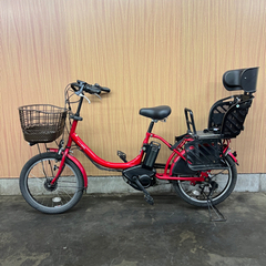 格安‼️ 子供乗せ 電動自転車 YAMAHA バビー  20インチ赤 8.7Ahバッテリー実容量最大❗️充電器付き！ 自宅引き取り割引き 本文記載エリア配送◎