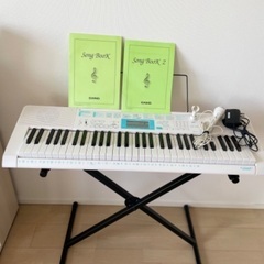 CASIO LK128 キーボード 純正スタンド付き 光ナビゲーション機能